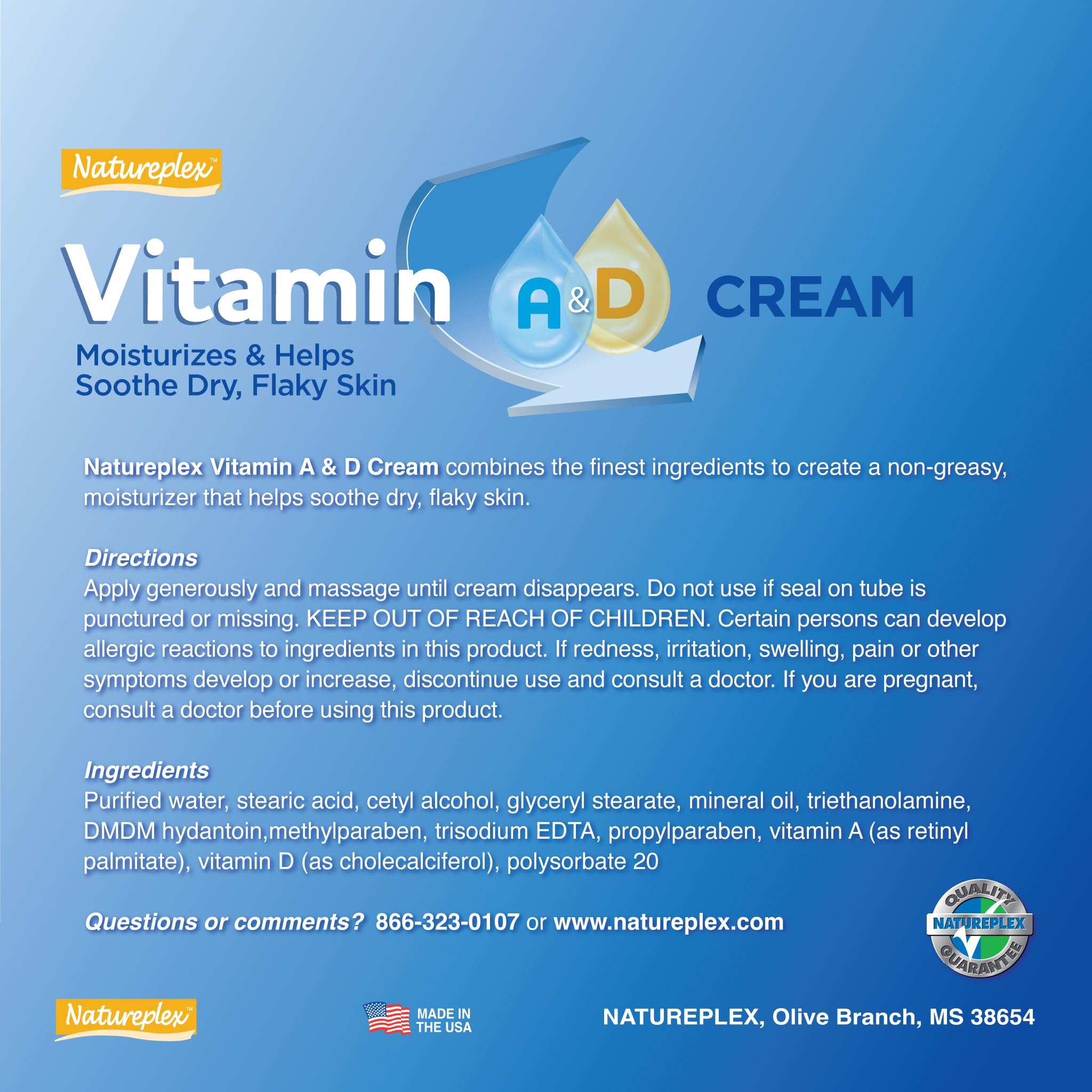 Natureplex Vitamin Cream Bundle – Includes Aloe Vera, Vitamin E, Vitamin A&D, and Cocoa Butter Creams (6 Each) – Everyday Skin Care Cream Set for Home, Work & Travel - 24 Travel Size Tubes