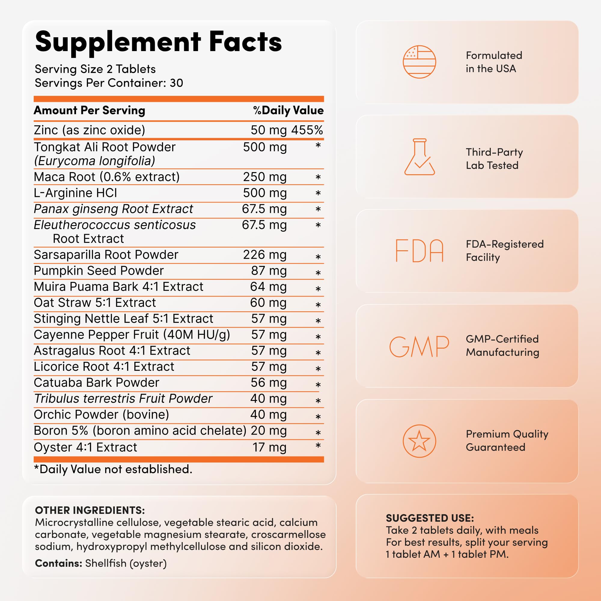Male Enhancing Supplement & Libido Support for Men - Drive, Stamina & Vitality w. Tongkat Ali, Maca, L-Arginine - Testosterone Support - Energy, Performance & Vigor Boost - 3rd Party Tested - 60ct