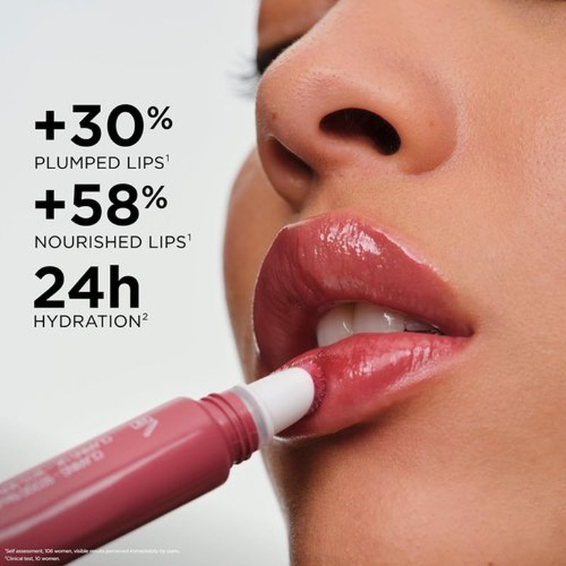 Clarins Lip Perfector - Peptide Plumping Hydrating Lip Gloss | Non-Sticky Shine with Vanilla Scent | 0.35 Ounces