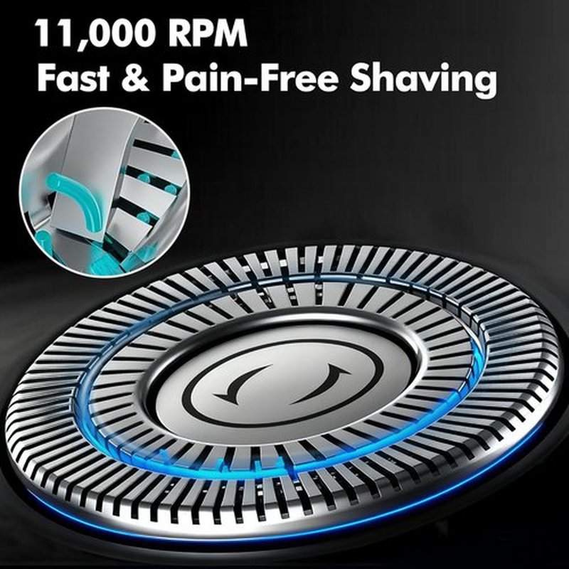 Flynth Electric Razor - 3-in-1 Cordless Shaver with 3-Blade Rotary Design | Wet/Dry, IPX7 Waterproof, Fast Charge Grooming Set