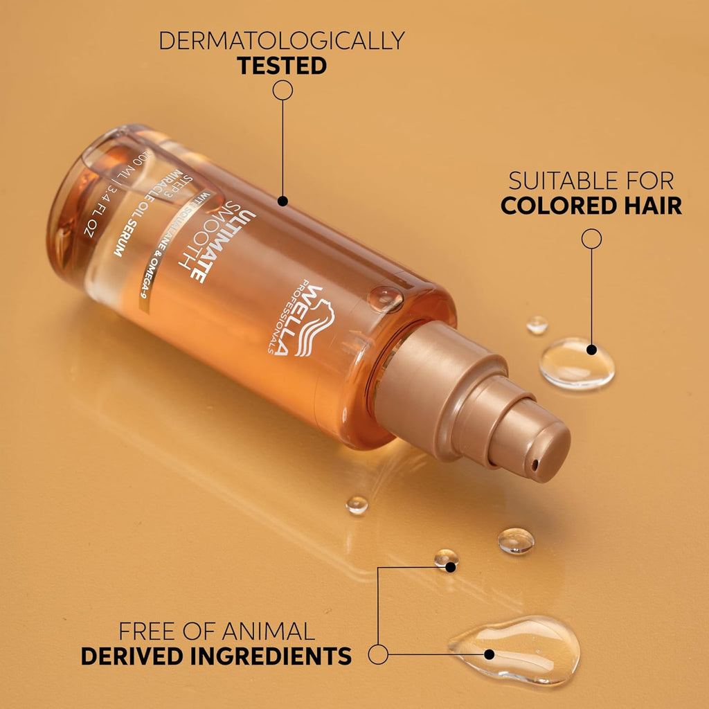 Wella Professionals ULTIMATE SMOOTH Conditioner - Nourishing Treatment for Dry, Frizzy Hair | Silky Shine with Squalane & Omega 9 | Color Safe