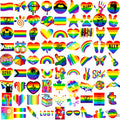 Zomme 144 Pcs Pride Tattoos, LGBT Rainbow Temporary Tattoos, Pride Temporary Tattoos, Waterproof Rainbow Flag Tattoo Stickers for Pride Equality Parades