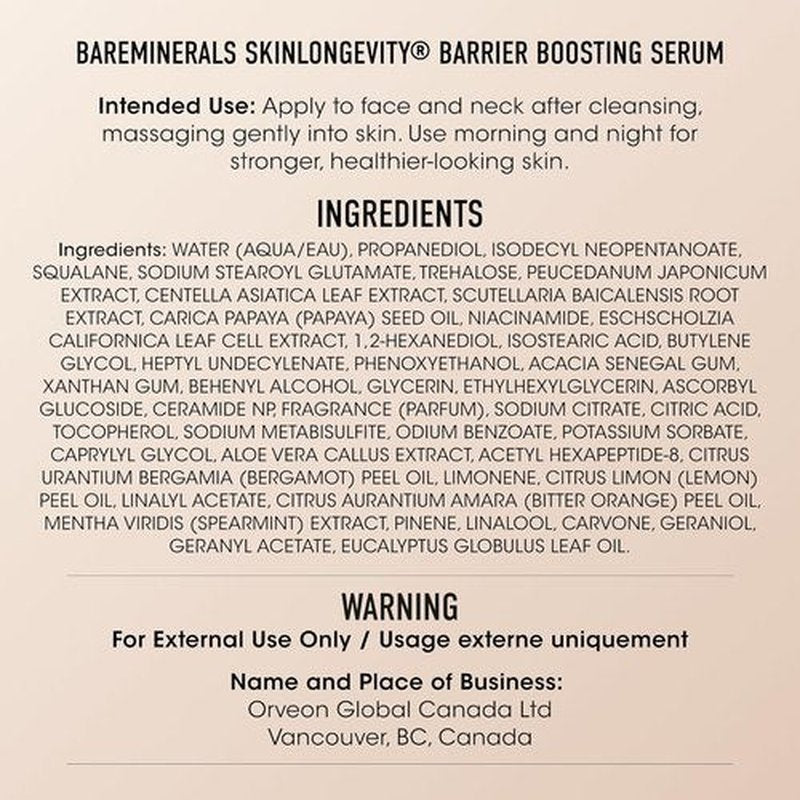 bareMinerals SKINLONGEVITY Serum - Hydrating Face Serum with Niacinamide for All Skin Types | 50ml