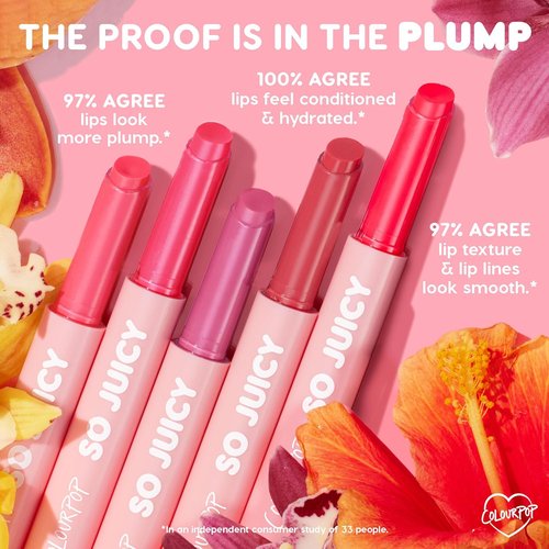 ColourPop So Juicy Plumping Lip Gloss Balm - Hydrating Non-Sticky Formula with Peptides - Delulu (0.07 oz)
