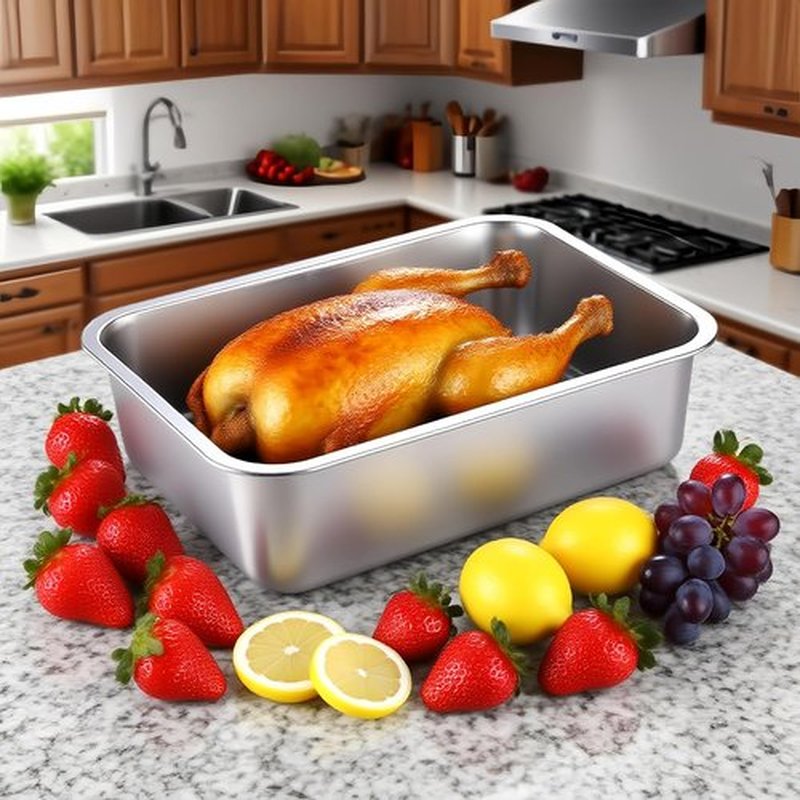 Lasagna Pan Set by [Brand Name] - Deep Stainless Steel Baking Pans, 12.6 Inches, Oven-Safe & Dishwasher Safe