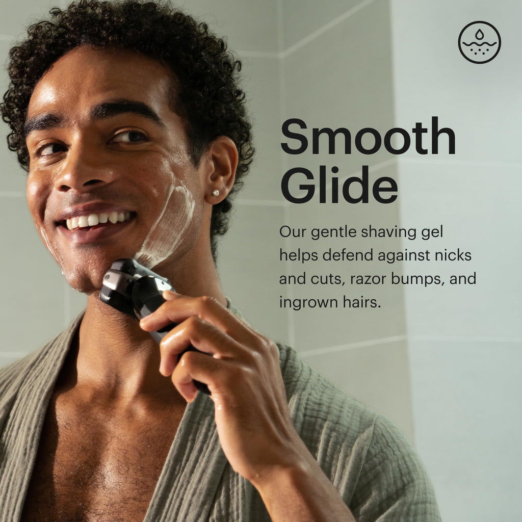 MANSCAPED® Power Shave Gel, Men's Soothing Head & Face Shaving Gel, with Witch Hazel & Gentle Liquid Exfoliants to Help Defend Against Irritation, Ingrown Hairs & Razor Bumps