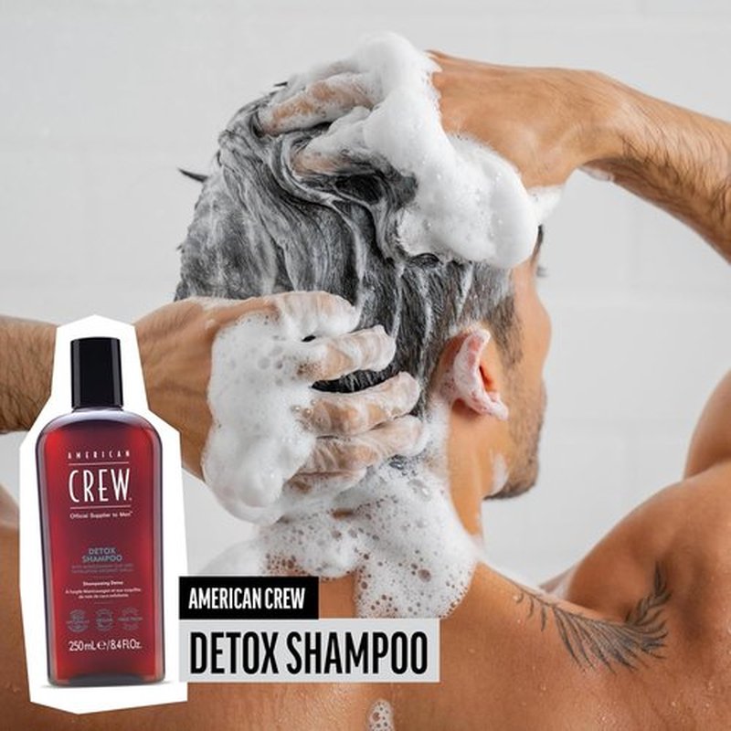 American Crew Detox Shampoo - Naturally Derived Vegan Formula with Citrus Mint Fragrance | 33.8 Fl Oz