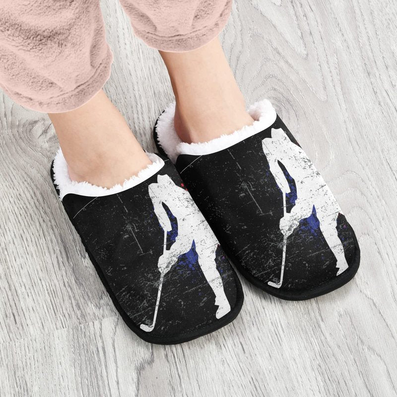 Umidedor Hockey Sport Slippers For Women Girls, Soft Memory Foam Non-Slip Indoor House Slippers Home Shoes for Bedroom Hotel Travel Spa