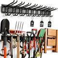 ELEAD Garage Tool Organizer - 9-Pairs Heavy Duty Wall Mount Hooks | Adjustable 48-Inch Design for Yard Tools