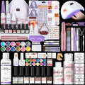 SAVILAND Essentials All-In-1 Acrylic Nail Kit with Drill: Nourishing Nail Kit for Beginners with Everything Clear White Pink Acrylic Powder Liquid Set 88W Nail Lamp Gel Nail Polish For Home DIY