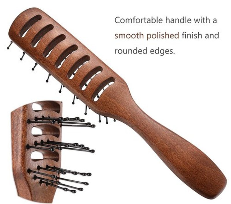 PERFEHAIR Vented Hair Brush - Men's Volumizing Styling Tool for Dry & Wet Hair, Curly or Straight