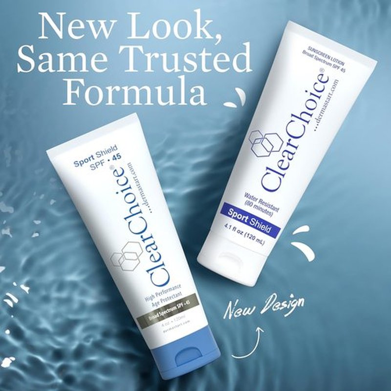 Clear Choice Sunscreen SPF 45 - Oil-Free, Zinc Oxide Formula, Broad Spectrum Protection | 4oz