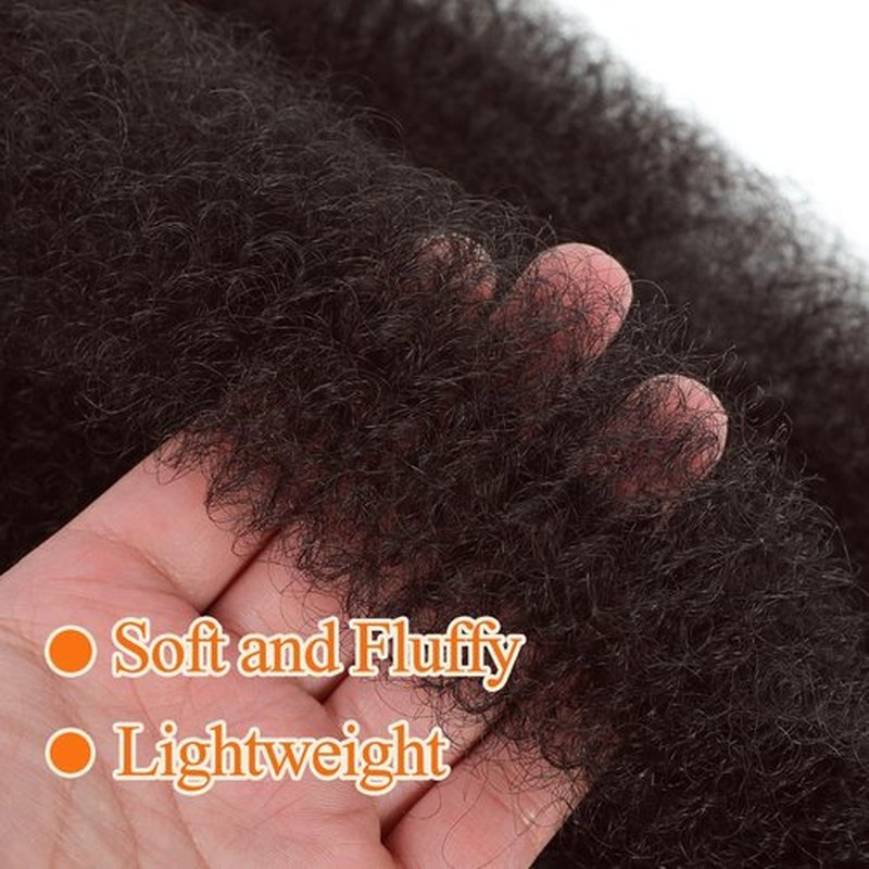 Springy Afro Twist Hair 12 Inch 3 Packs Pre Fluffed Marley Twist Braiding Hair for Black Women (12 inch, 4#)
