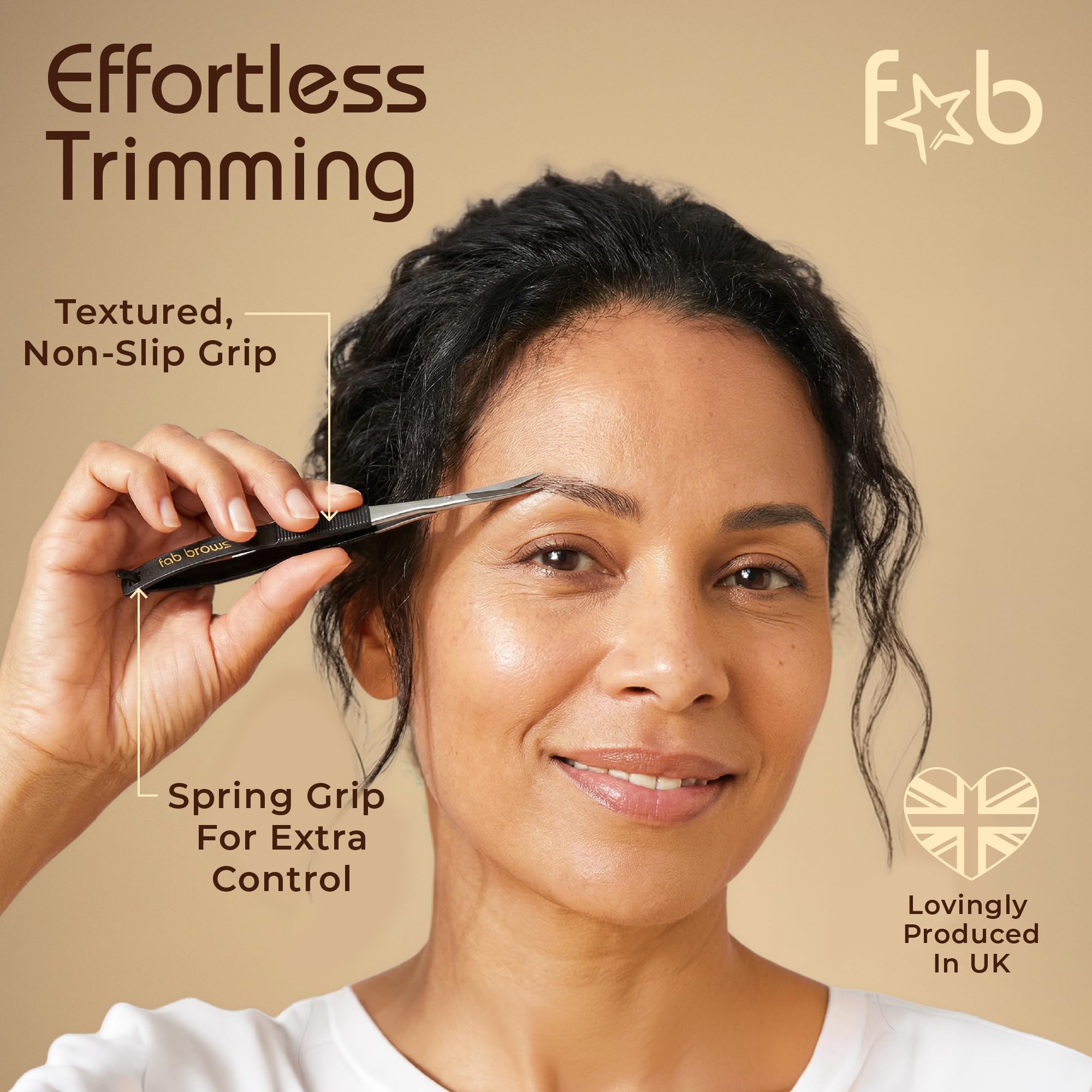 Soft Grip Eyebrow Trimmers | Brow Scissors for Women and Men | Precise & Sharp | Stainless Steel Tip Beauty Scissors | Eyebrow Grooming & Shaping | Brow Care | Eyelashes, Beard, & Nose Hair Trimmer