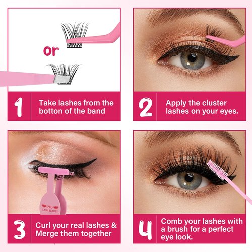 Lash Applicator Tool DIY Eyelash Extension Tweezers Kit Eyelash Applicator Tool (3 pcs)
