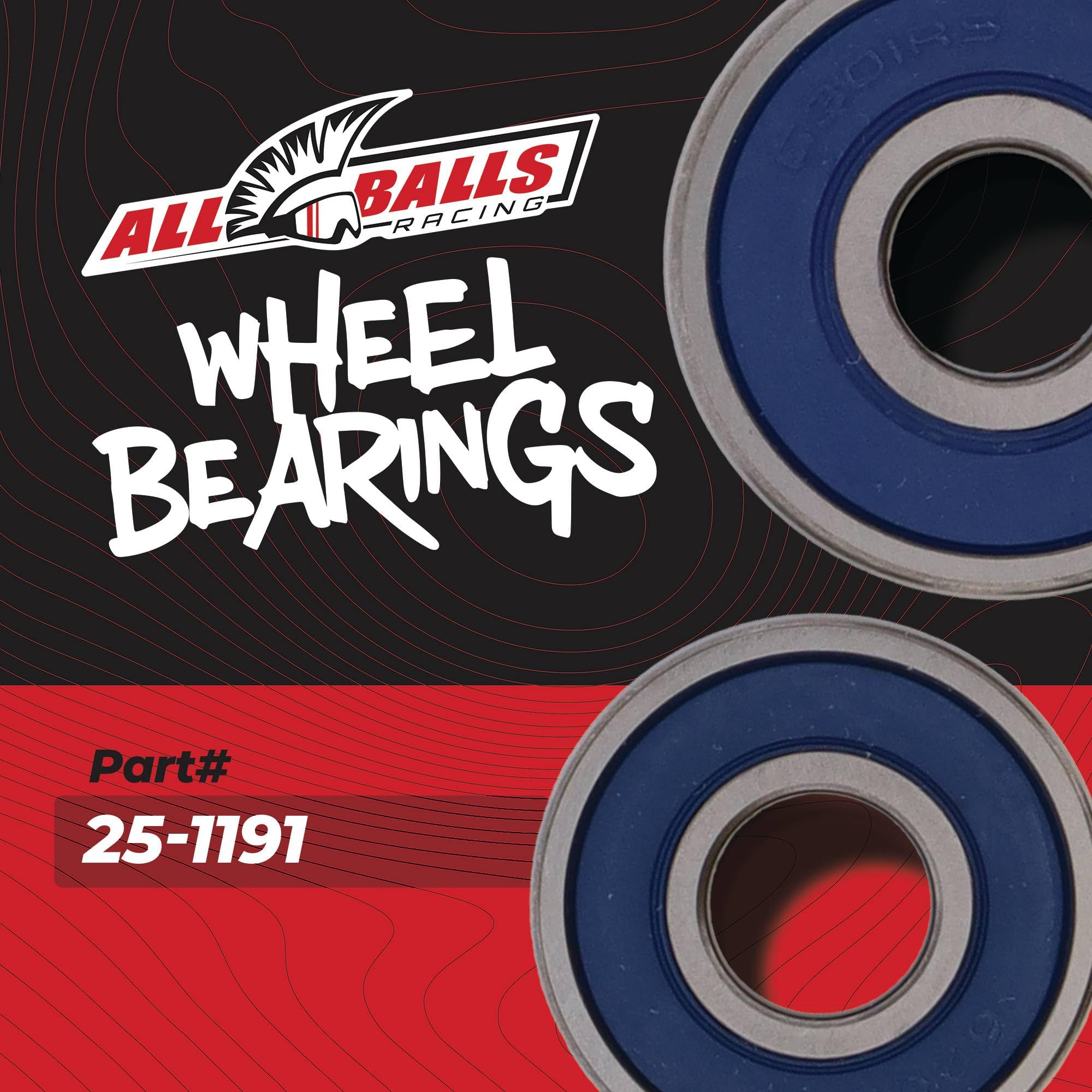 All Balls Racing 25-1191 Wheel Bearing Kit, red