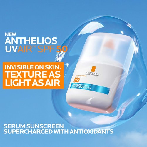 La Roche-Posay Anthelios UVAir™ Sunscreen Serum SPF 50 - Hydrating, Lightweight Formula with Niacinamide & Hyaluronic Acid | 1.7oz