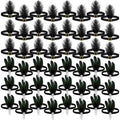 Ceenna 24 Pieces 1920s Flapper Headband Black Feather Headband Costume Flapper Headpiece 20s Rhinestone Hair Accessory for Women