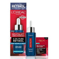 L'Oreal Paris Revitalift Night Serum - 0.3% Pure Retinol for Deep Wrinkle Reduction | Fragrance-Free, 1 oz + Moisturizer Sample
