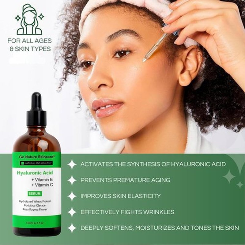 Regine Switzerland Hyaluronic Acid Serum - 100% Pure Anti-Aging Formula | 5oz for Wrinkle Reduction & Brightening