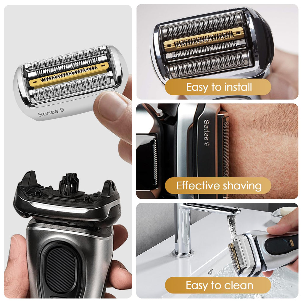 Series 9 Electric Shaver Replacement Head, 92S Series 9 Shaving Razor Head S9 Foil & Cutter Razor Heads Compatible with 9290cc, 9291cc, 9370cc, 9293s, 9385cc, 9390cc, 9330s, 9296cc Etc