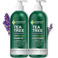 KESMEDIK Tea Tree Lavender Shampoo & Conditioner Set - Soothes Dry, Itchy Scalp | 16 fl oz Each