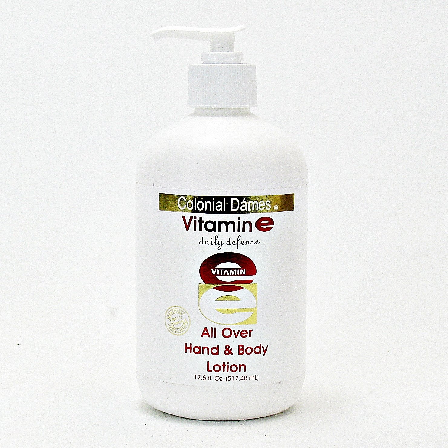 Colonial Dames Vitamin E Hand and Body Lotion (17.5 Oz) - Sensitive Skin Body Lotion for Women & Men – Body Moisturizer for Entire Body
