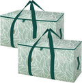 BALEINE Heavy-Duty Oversized Moving Bags - 2-Pack Storage Totes with Reinforced Handles (Antique Foliage)
