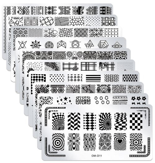 SILPECWEE 10Pcs Nail Art Stamping Plates Set Animals Design Nail Image Stamp Plates Manicure Templates Nail Art Stamps Tools for Women DIY Nails Supplies