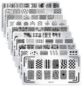SILPECWEE 10Pcs Nail Art Stamping Plates Set Animals Design Nail Image Stamp Plates Manicure Templates Nail Art Stamps Tools for Women DIY Nails Supplies