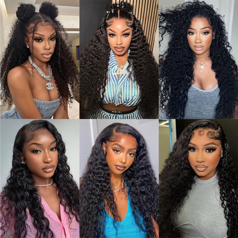 Water Wave Bundles with Closure 12A Brazilian 5 x 5 HD Lace Closure 100% Human Hair (12 14 16+12) Closure Free Part Wet and Wavy Bundles with Natural Color