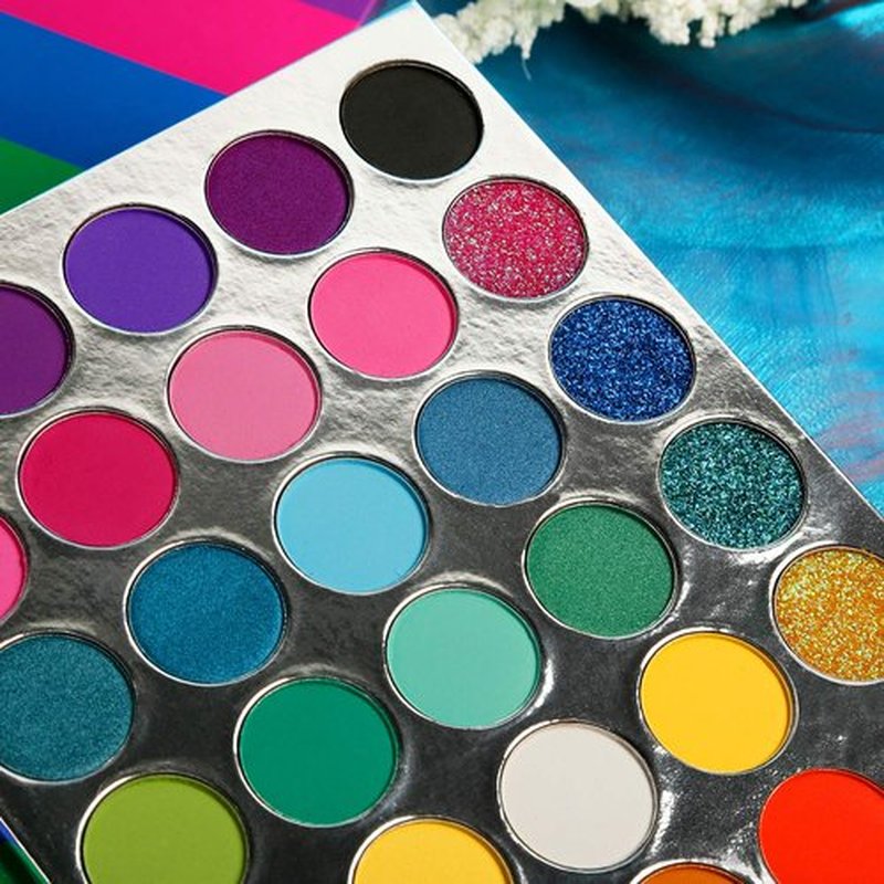 Afflano Rainbow Eyeshadow Palette Matte Shimmer Pressed Glitter, Pigmented Colorful Eye Shadow Pallets, Pink Red Orange Yellow Green Blue Purple 35 Color, Bright Prime Makeup Palette
