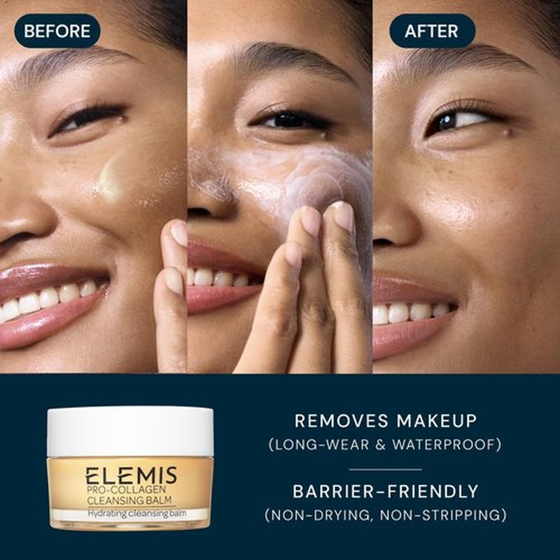 ELEMIS Healthy Skin Exclusive Travel Set | Pro-Collagen Cleansing Balm Mini, Marine Cream SPF 30 Mini & Dynamic Resurfacing Pads | Anti-Aging Hydrating Skincare Travel Kit