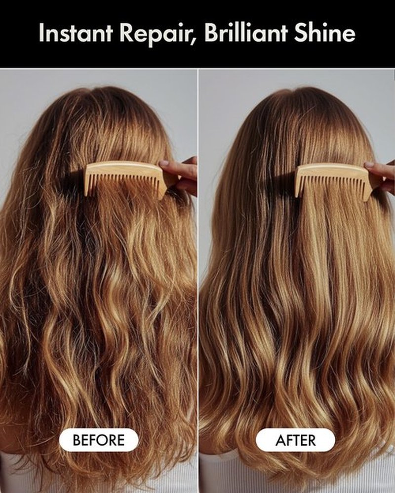 CHAHONG Keratin Hair Repair Mist for Dry Damaged Hair, Professional Salon Keratin Leave-in Spray, Lightweight, Non-Greasy, Adds Shine & Elasticity, Heat & Humidity Defense, Easy to Wash 150ml / 5 oz