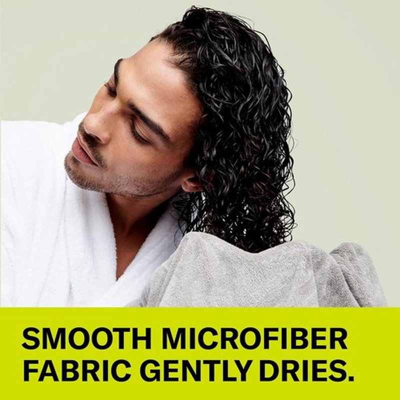 DevaCurl Microfiber Anti-Frizz Hair Towel - Gently Dries Hair Fast | Gray Color