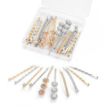 20 PCS Decorative Bobby Pins for Women's Hair, Rhinestone Bobby Pins with 5 Elegant Designs (Glod & Silver), Jeweled Hair Pins Decorative Hair Accessories for Women