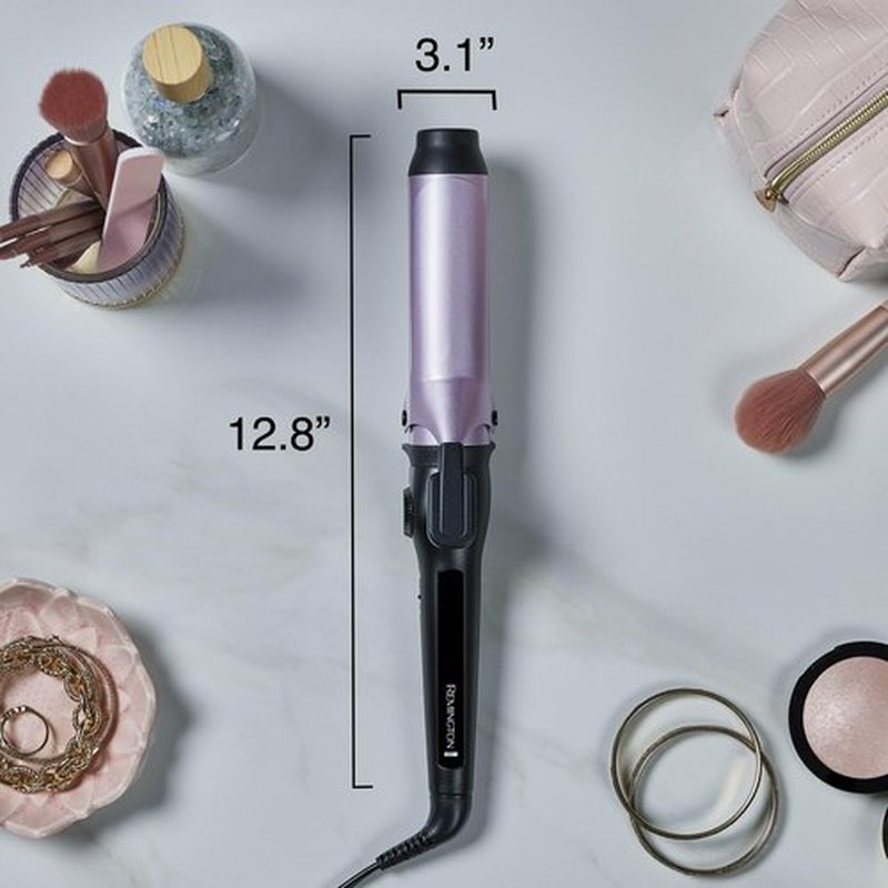 Remington Anti-Static 1.5-Inch Clipped Curling Iron with Titanium Protection, Fast Heat-Up, Ceramic Barrel for Big Voluminous Waves & Added Body, Auto Shut-Off