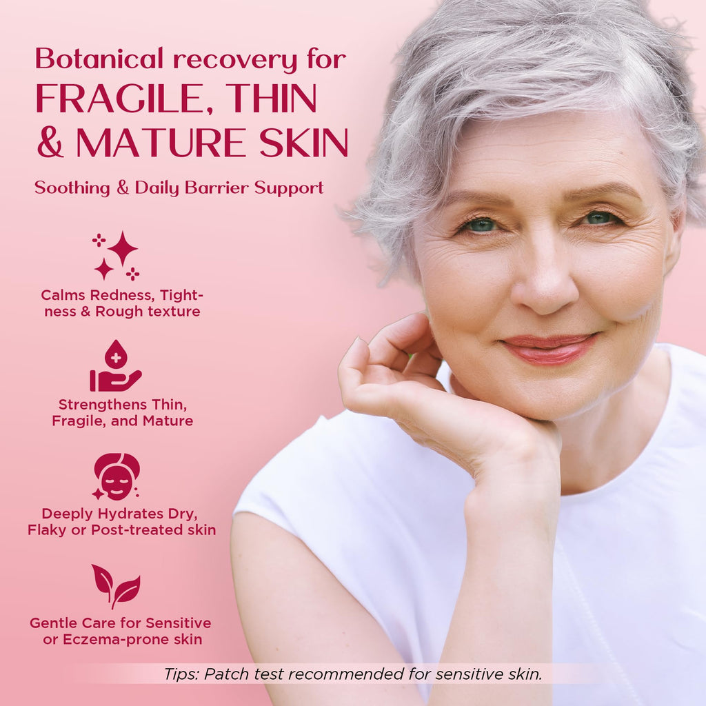 Vigority Calendula Cream: Soothes Calendula Cream for Mature, Thin & Fragile Skin with Helichrysum, Bakuchiol & CICA - Hydrates, Nourishes & Strengthens Skin Barrier - Non-greasy Fragrance Free 3.4oz