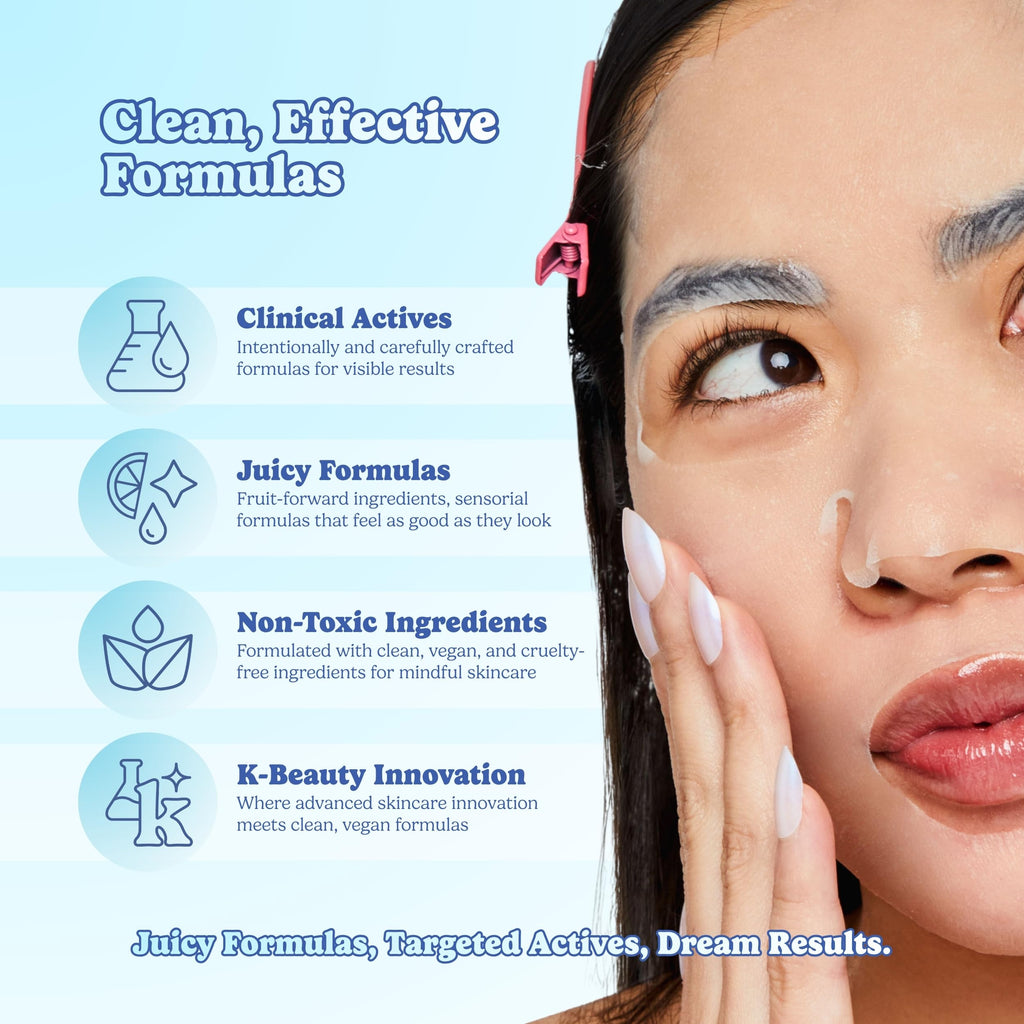 ESW Beauty The Blue Dream Moisture Repair Korean Face Mask (6-Pack) – Vitamin C, Centella, Hyaluronic Acid & Blue Spirulina for Sensitive Skin & Hydration – Skincare Gifts for Women