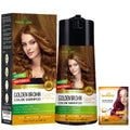 Herbishh Color Enriched Shampoo for Gray Hair - Long Lasting Hair Dye Formula and Conditioner (Golden Brown)
