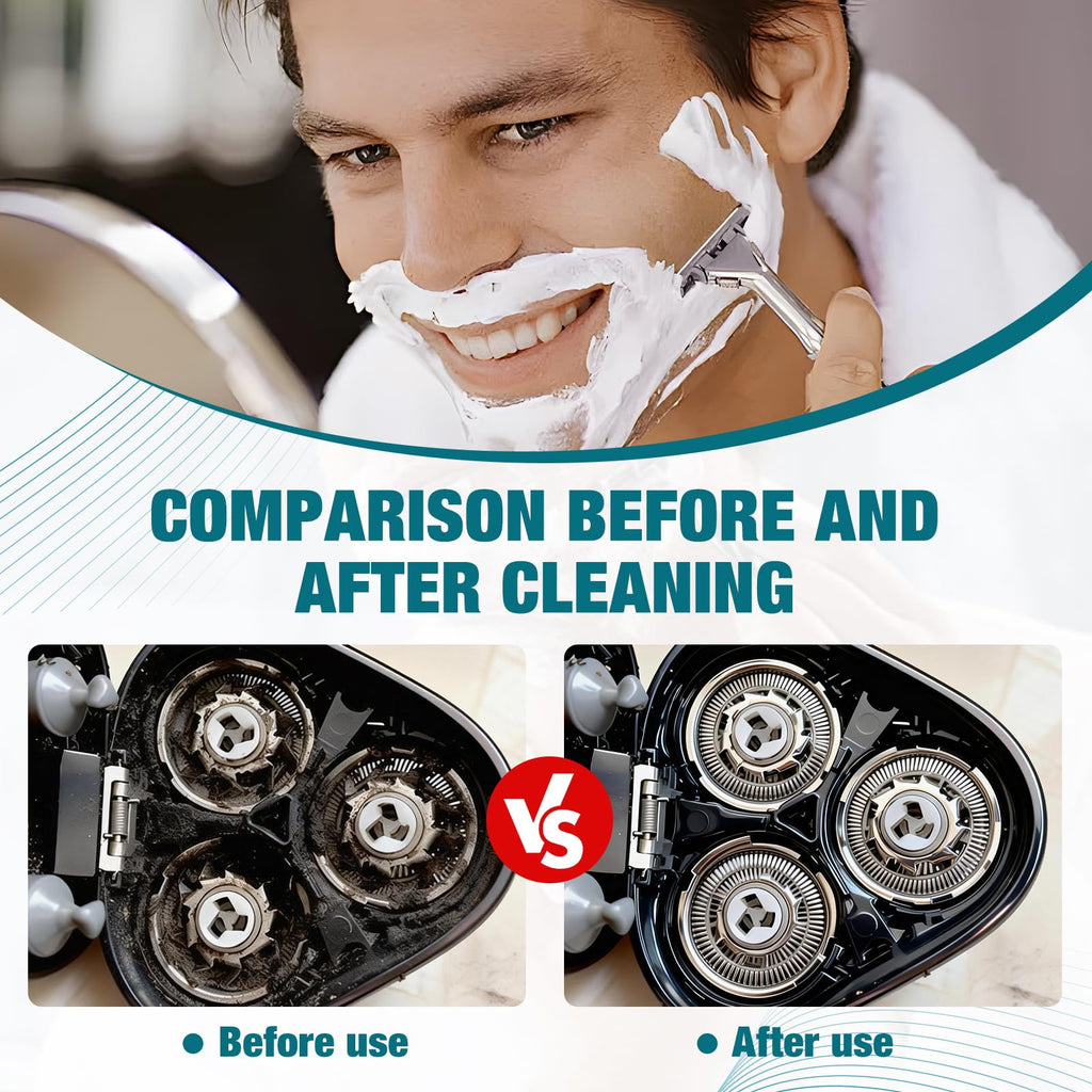 Shaver Cleaning Solution, Electric Shaver Oil, Deeply cleans and Lubricates
