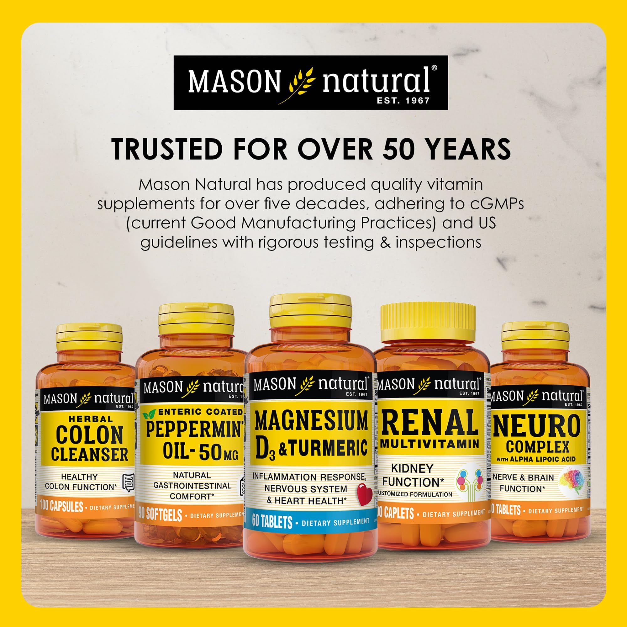 MASON NATURAL Vitamin K2 + D3, 100,Day Supply, with Calcium for Normal Bone and Muscle Support, Tablets