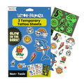 Ooly 40+ Glow in the Dark Temporary Tattoos For Kids, Safe & Non-Toxic Temporary Tattoo, Party Favors Gifts for Kids - Bright & Funny