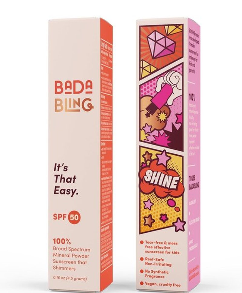 Bada Boom Bada Bling Shimmer Mineral Sunscreen Powder - SPF 50 Translucent Sparkle Brush-On
