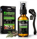 FEBOTE Patchy Beard Growth Kit for Men - Thickening Spray with Biotin & Castor Oil + Derma Roller - Cedar Beard Serum for Thicker Fuller Facial Hair - Natural Grooming Gift Set for Him