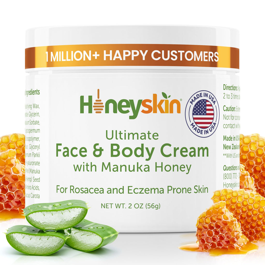 Face Moisturizer and Body Lotion - Hydrating Face Cream with Aloe Vera and Coconut Oil - Moisturizing Lotion for Dry Skin and Wrinkle Cream for Face, Eczema, and Rosacea Relief - Watermelon (4oz)