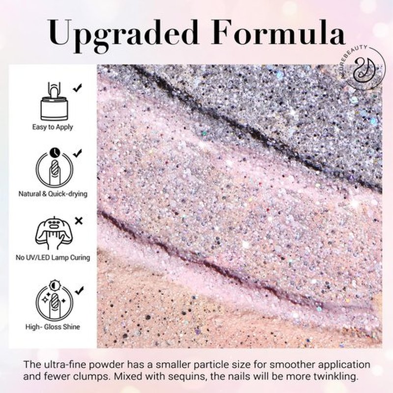 AZUREBEAUTY Dip Nails Powder Starter Kit - 8 All-Season Colors with Glossy/Matte Top Coat & Nail Sticks