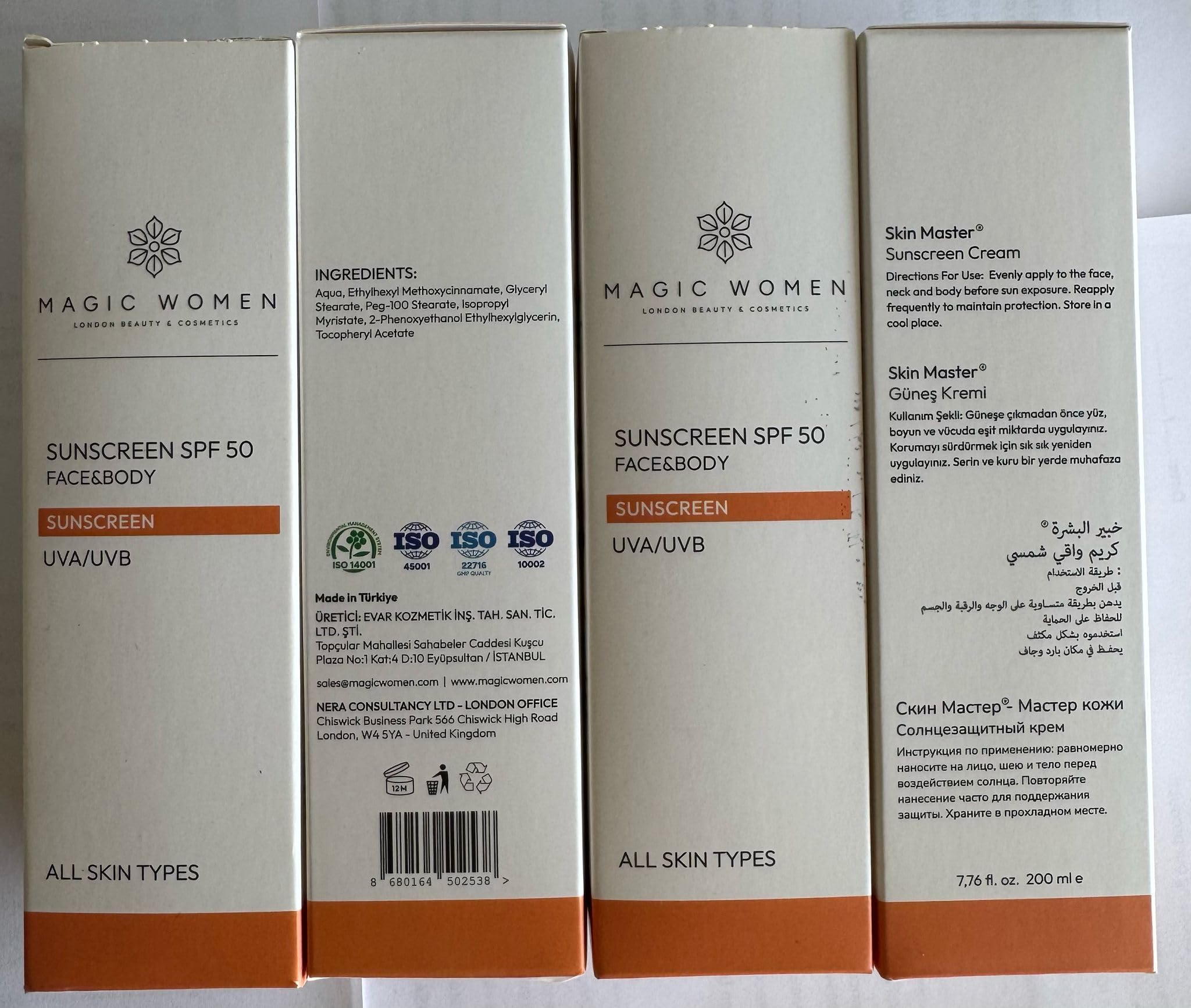 Magic Women Face Sunscreen SPF 50 – Daily Lightweight Sun Cream for Healthy-Looking Skin – 200ml