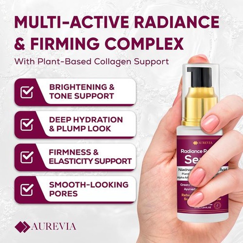 Brightening Face Serum - Manjistha & Alpha Arbutin for Radiant Skin | Lightweight Hydrating Milky Formula with Bakuchiol, Niacinamide, Peptides & Ceramides - 30ml