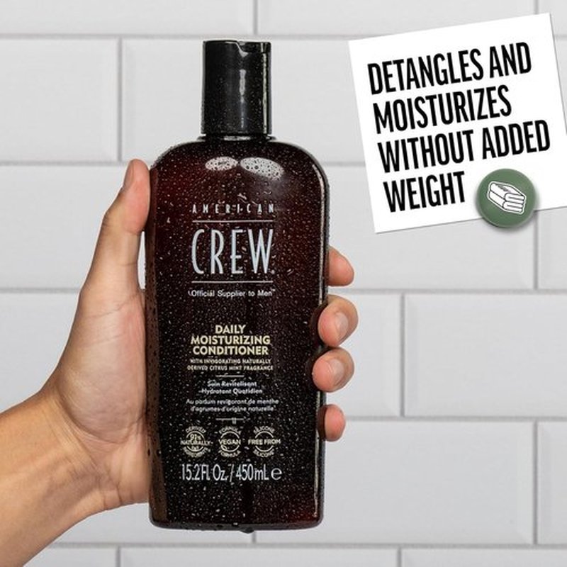 American Crew Conditioner - Daily Moisturizer for Men | Naturally Derived Vegan Formula, 33.8 Fl Oz